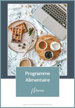 Page de couverture programme alimentaire